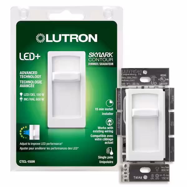 Dimmer Switch Installation for Chandeliers & Light Fixtures Slide Dimmer Switch